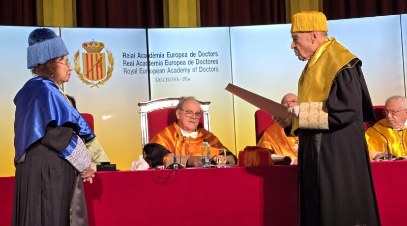 Dra. María Generosa Souto Figueroa, nombrada Académica de Número de la “Real Academia Europea de Doctores”